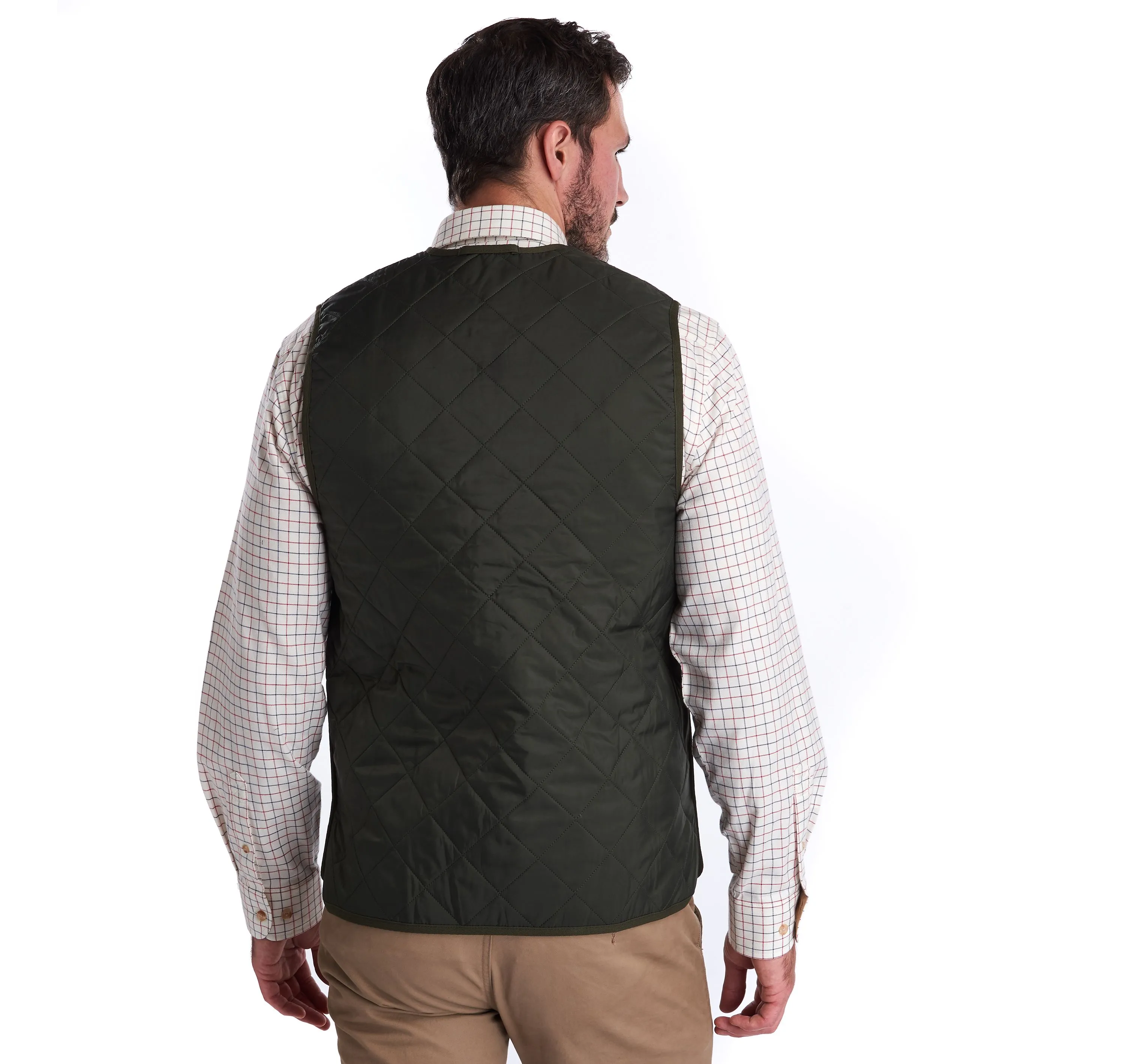 Barbour Olive Quilted Waistcoat/ZIP-IN Liner