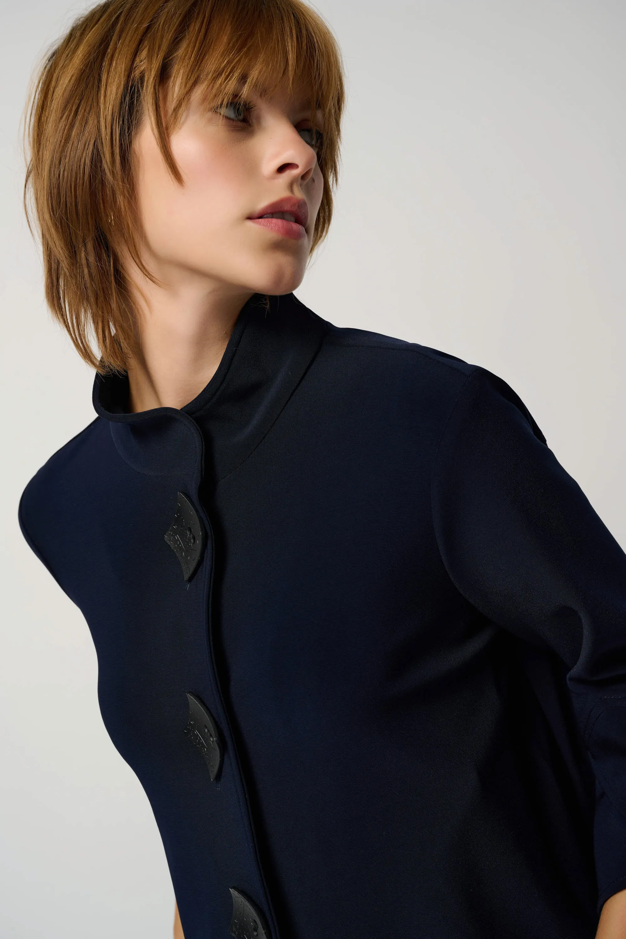 Classic Trapeze Jacket, Midnight Blue