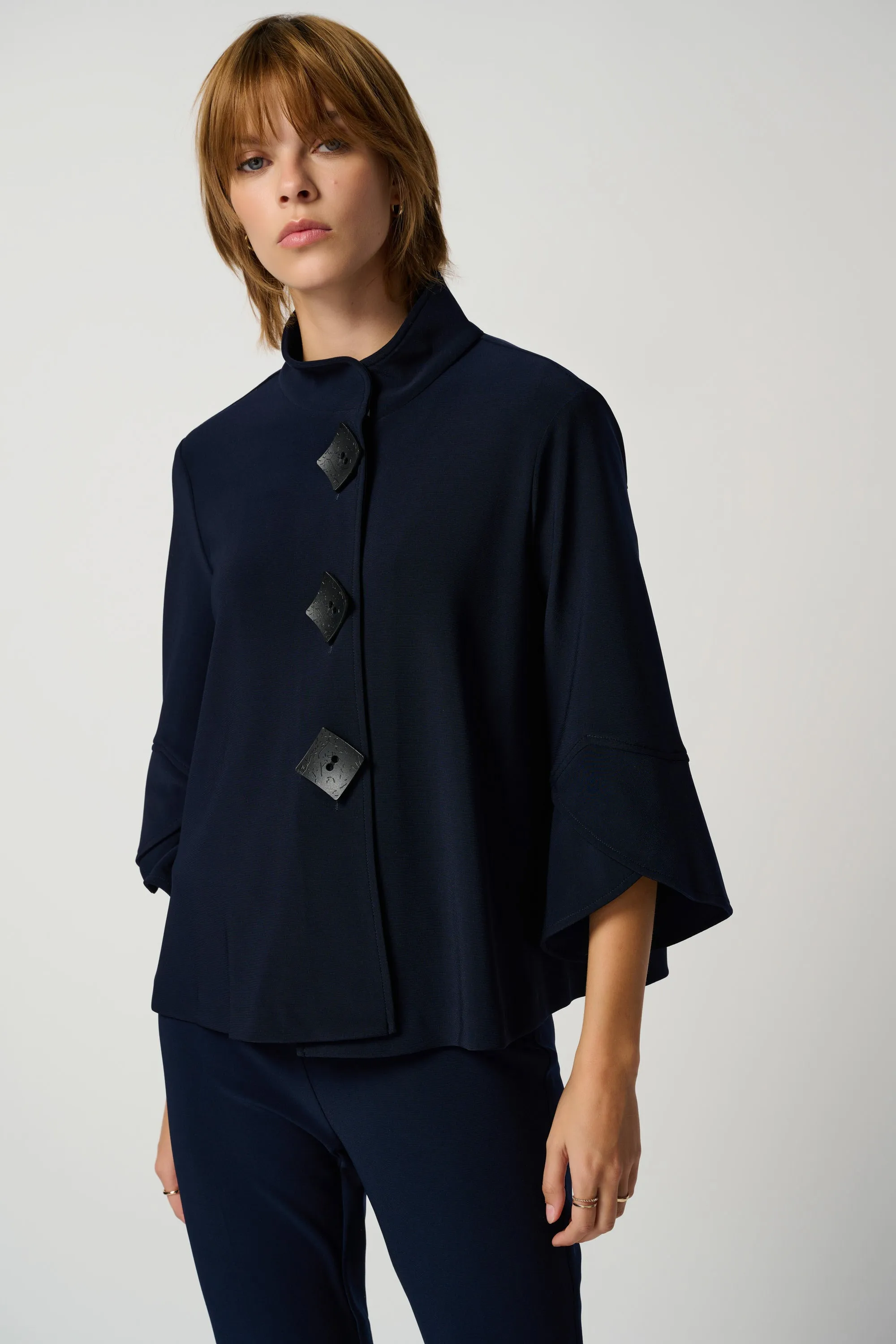 Classic Trapeze Jacket, Midnight Blue