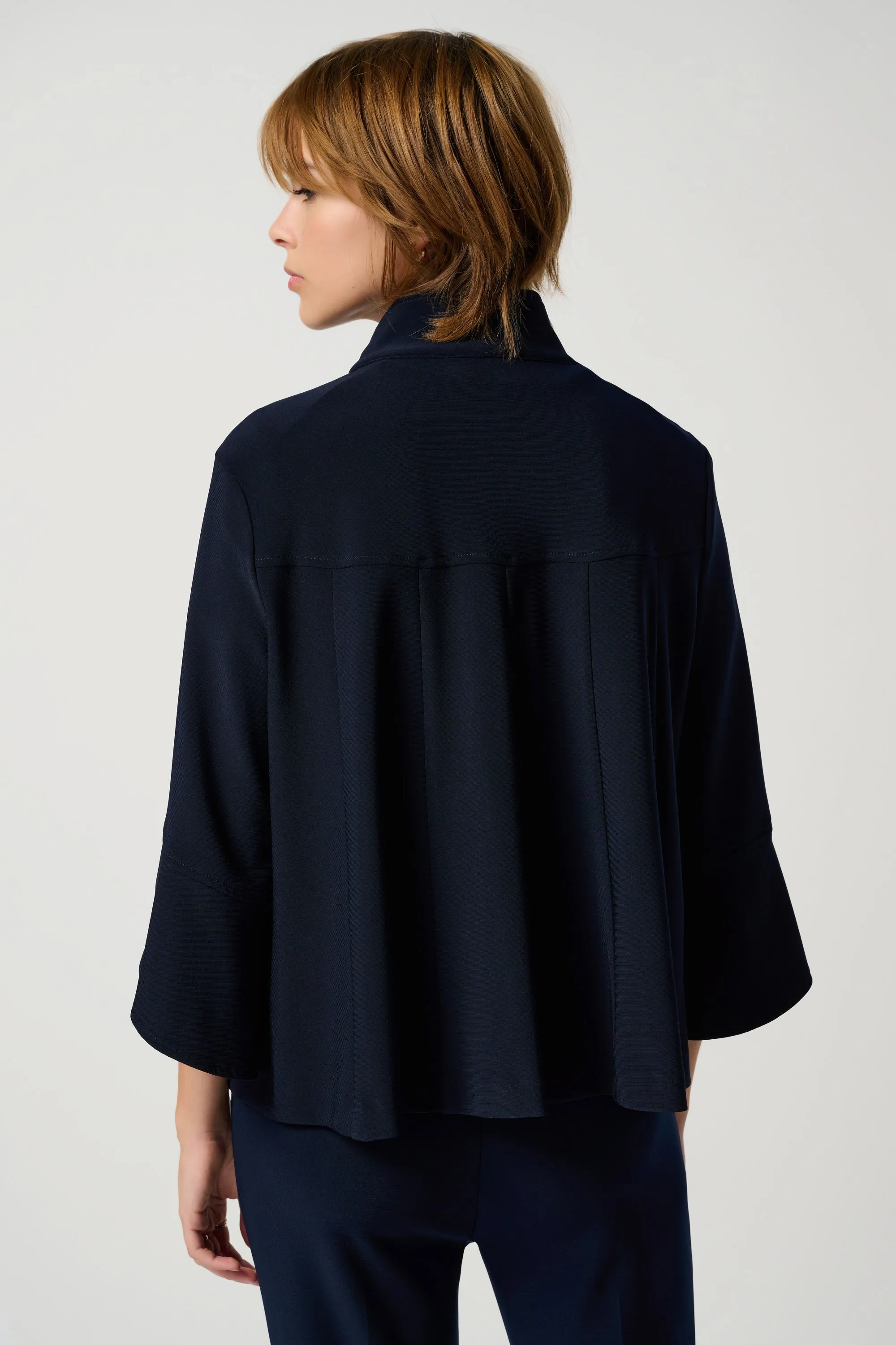 Classic Trapeze Jacket, Midnight Blue