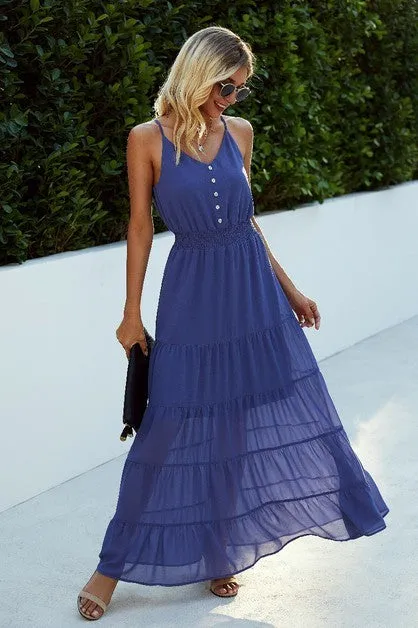 Coastal Chic Spaghetti Strap Maxi