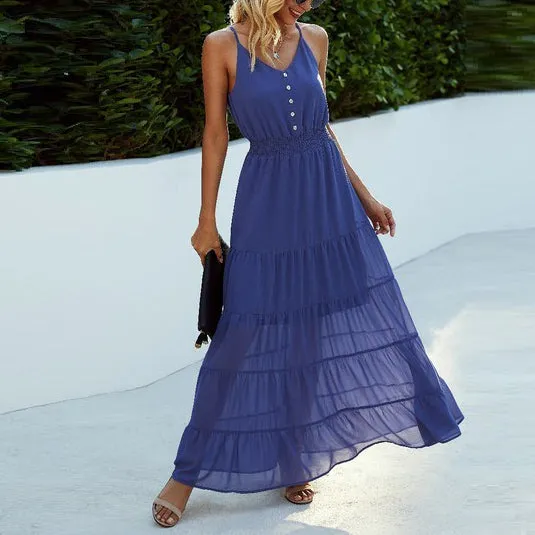 Coastal Chic Spaghetti Strap Maxi