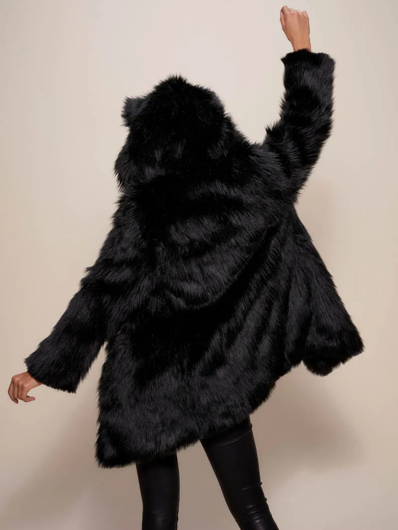 Collector Edition Black Wolf Faux Fur Coat