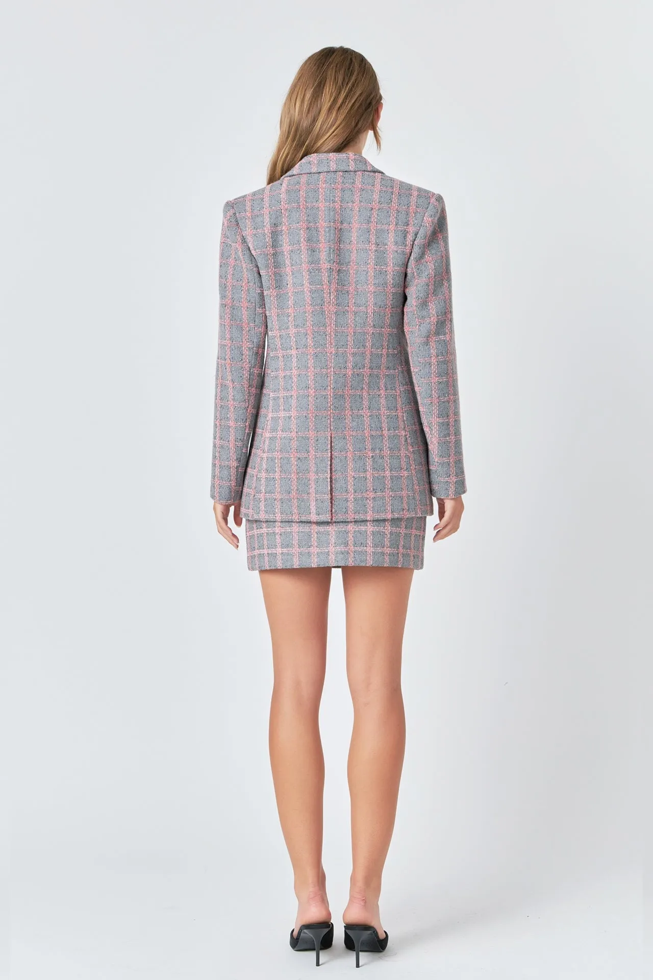 Endless Rose - Tweed Single Breast Blazer