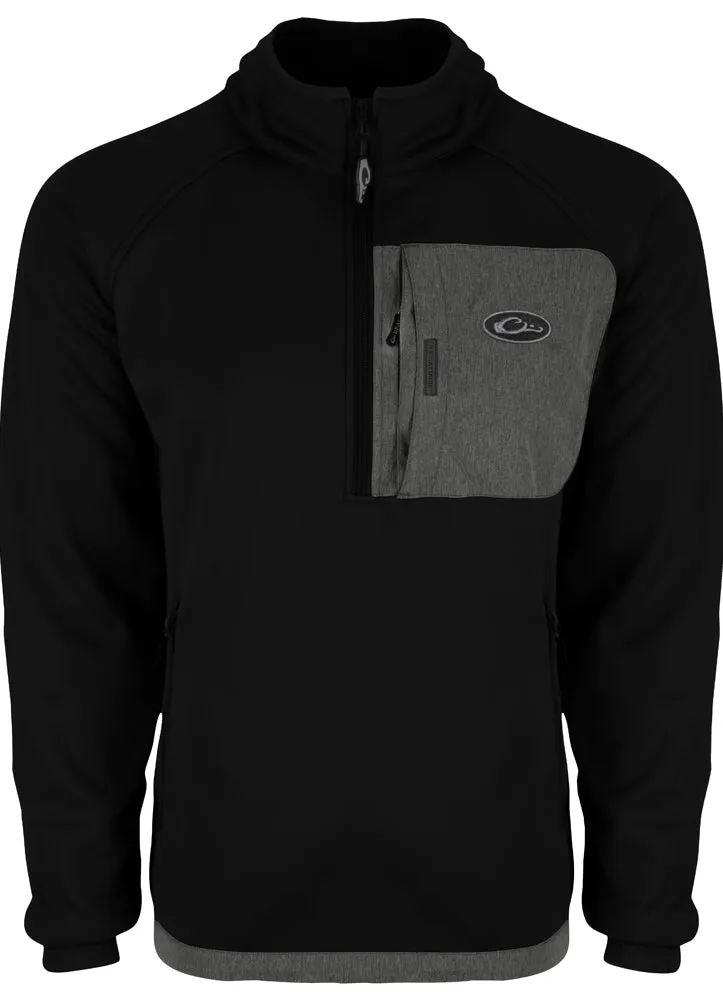 Endurance 1/4 Zip Pullover in Black by Drake