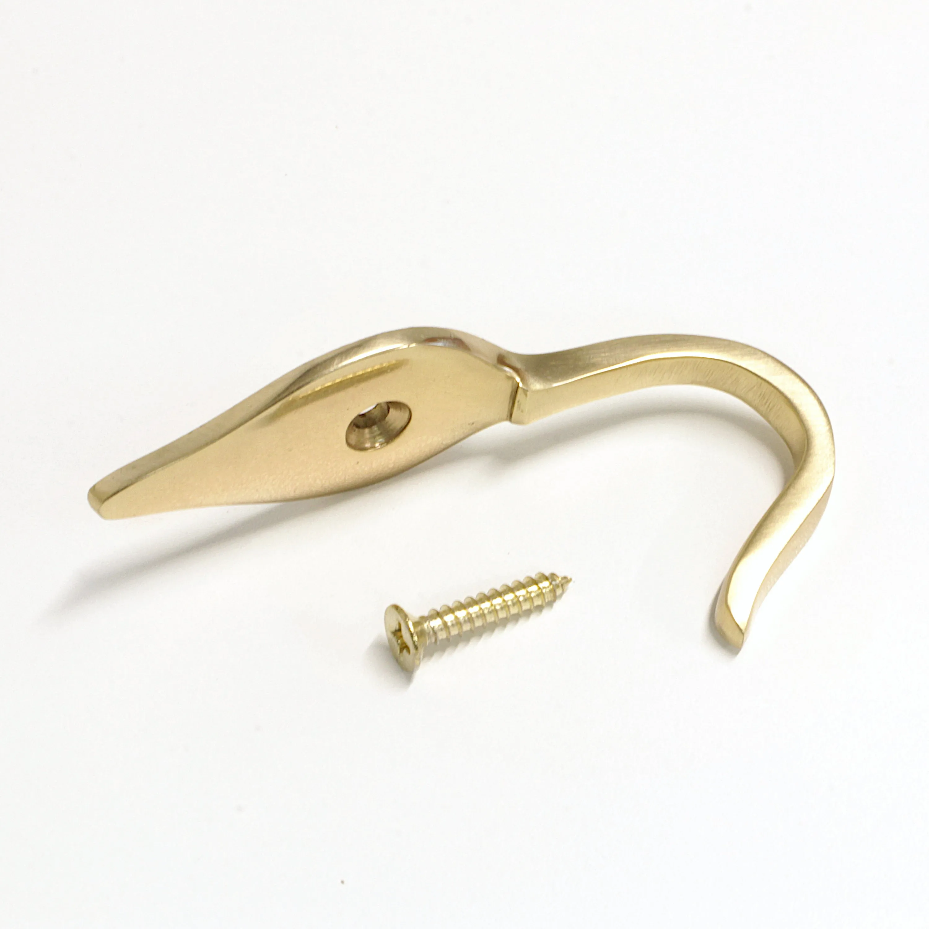 [Fleur Hook BR2394] Brass Vintage Wall Hook (1.7 Inch)