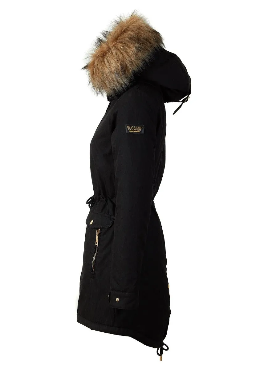 Holland Cooper Montana Ladies Parka Jacket in Black