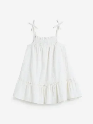 HOP Kids Off White Shimmering Phoebe Dress