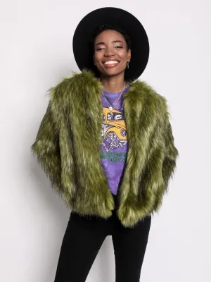 Jade Fox Faux Fur Bomber