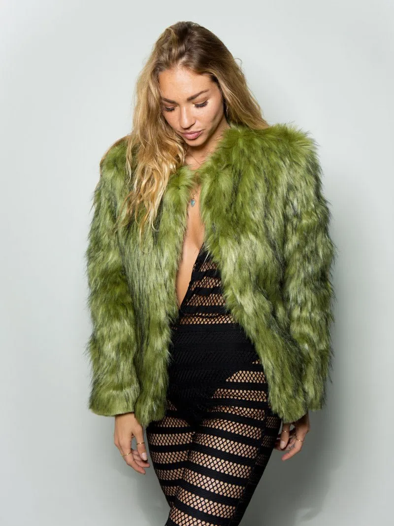 Jade Fox Faux Fur Bomber