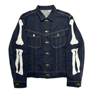 Kapital Skeleton Bones Denim Jacket Raw Indigo Pre-Owned