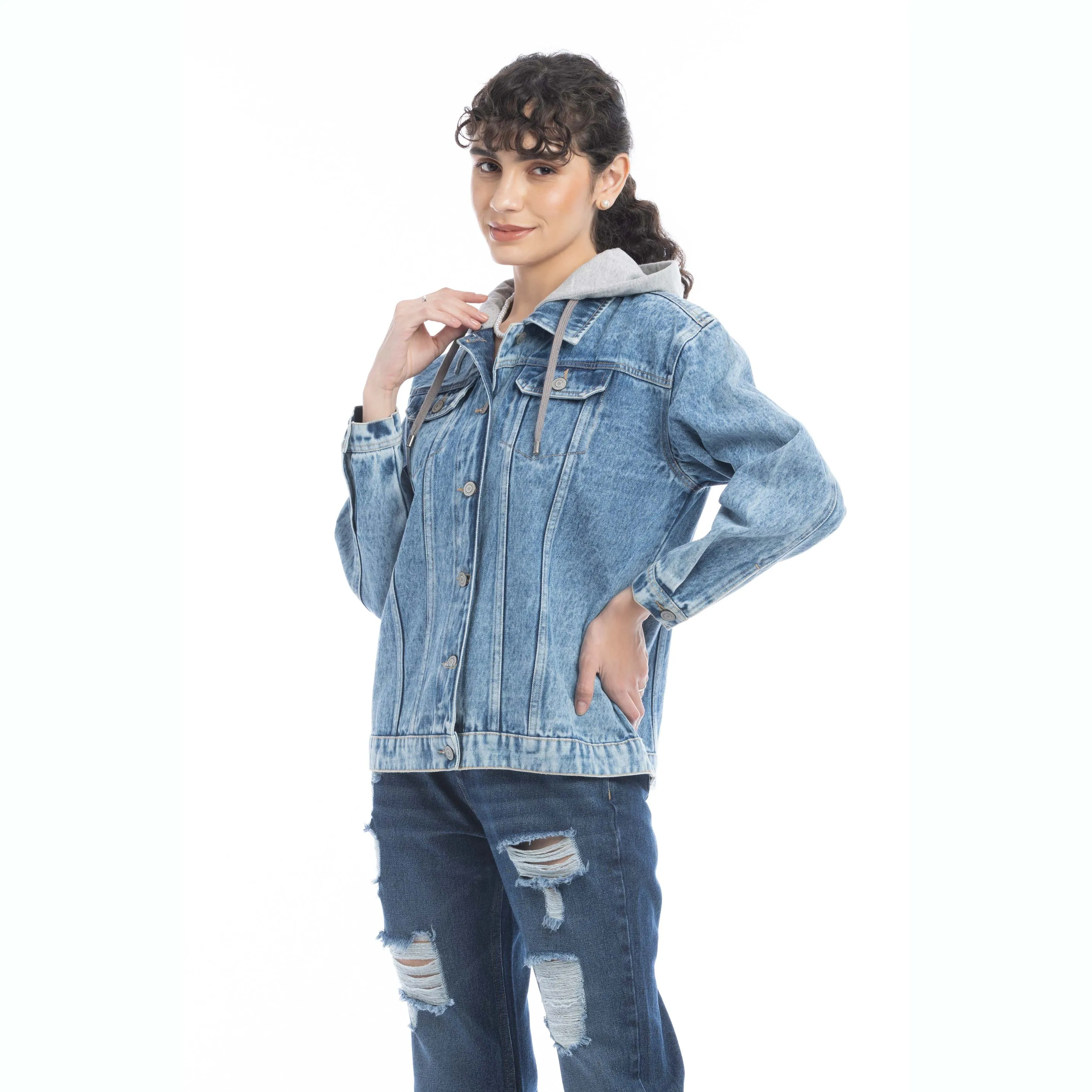 Kayleigh Hoodie Denim Jacket