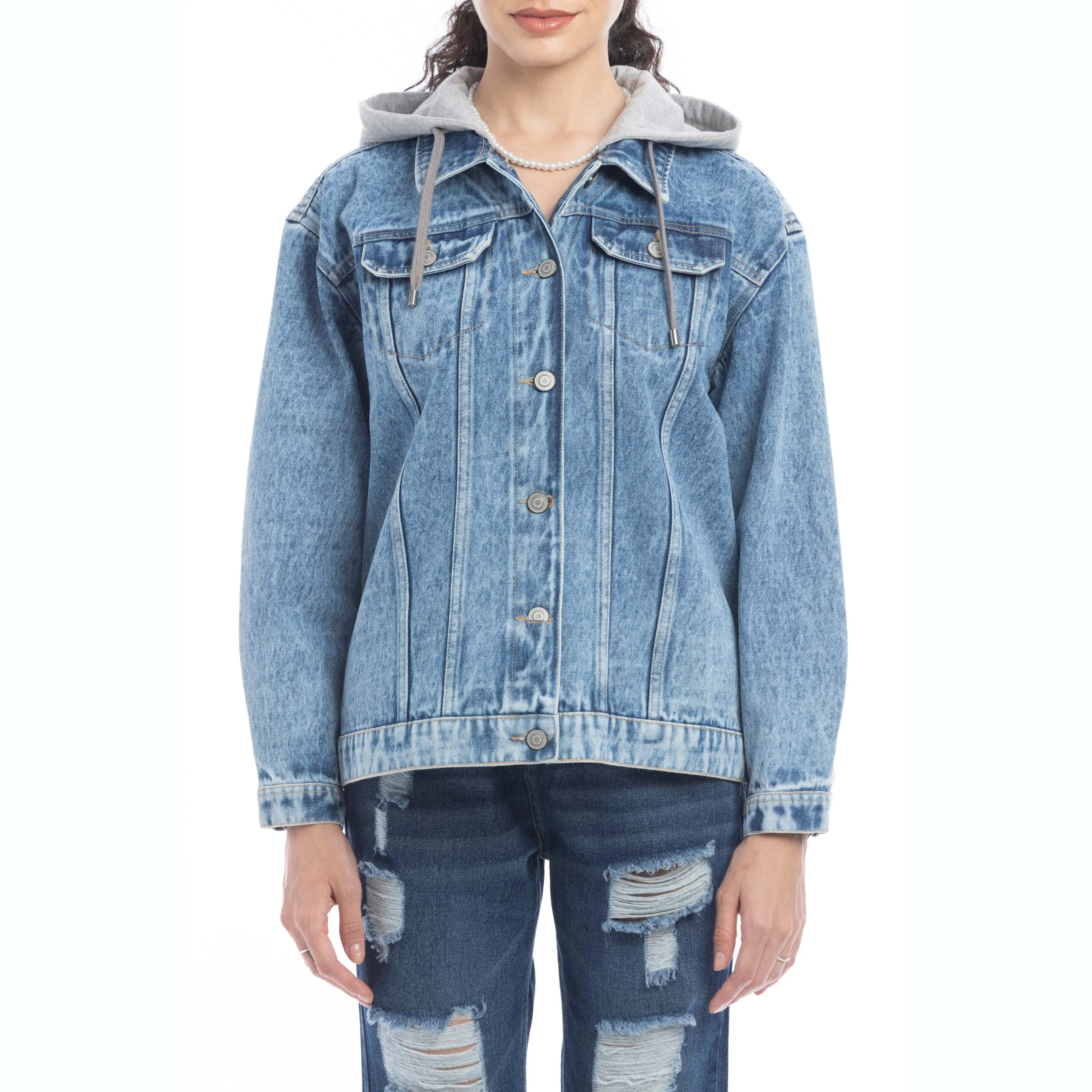 Kayleigh Hoodie Denim Jacket