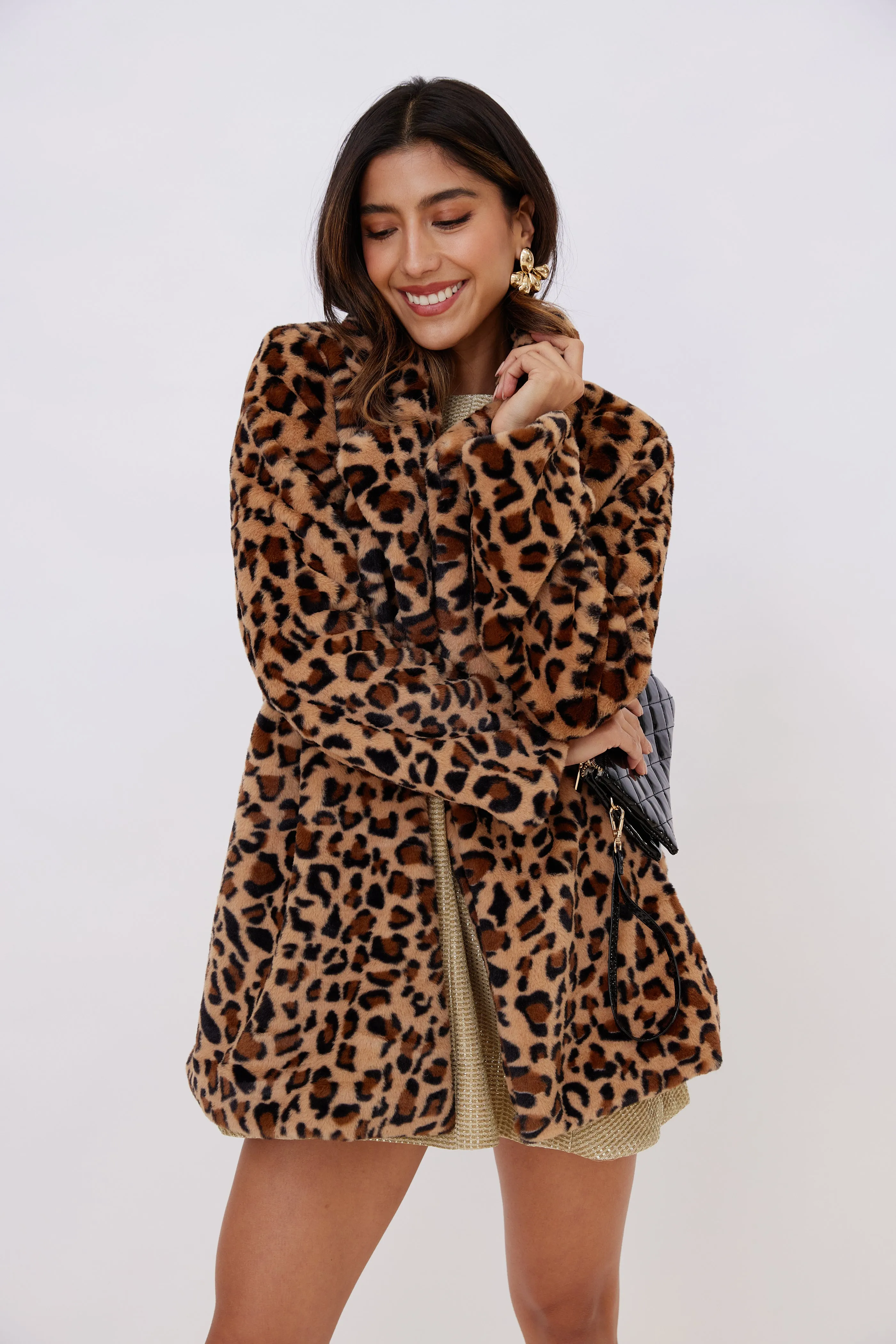 Kendall Faux Fur Cheetah Long Coat