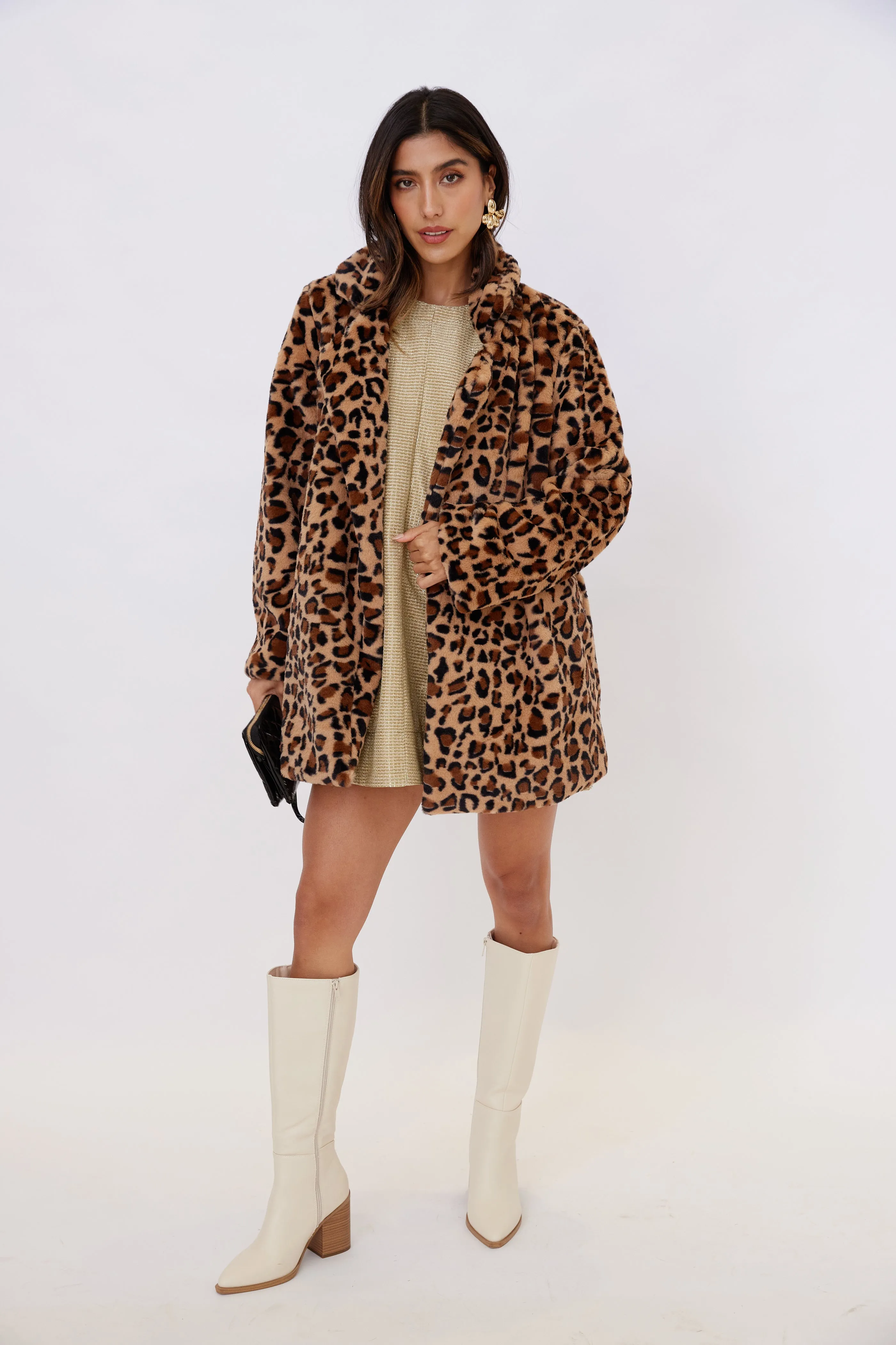 Kendall Faux Fur Cheetah Long Coat