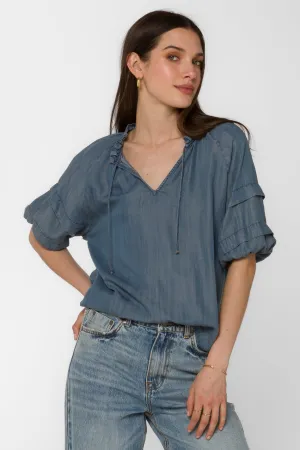 Kenna Malibu Blue Blouse