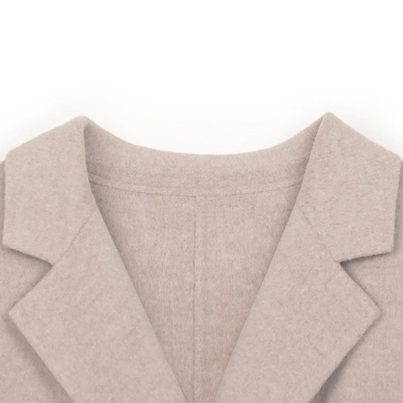 Khaki Wool Double Faced Overcoats