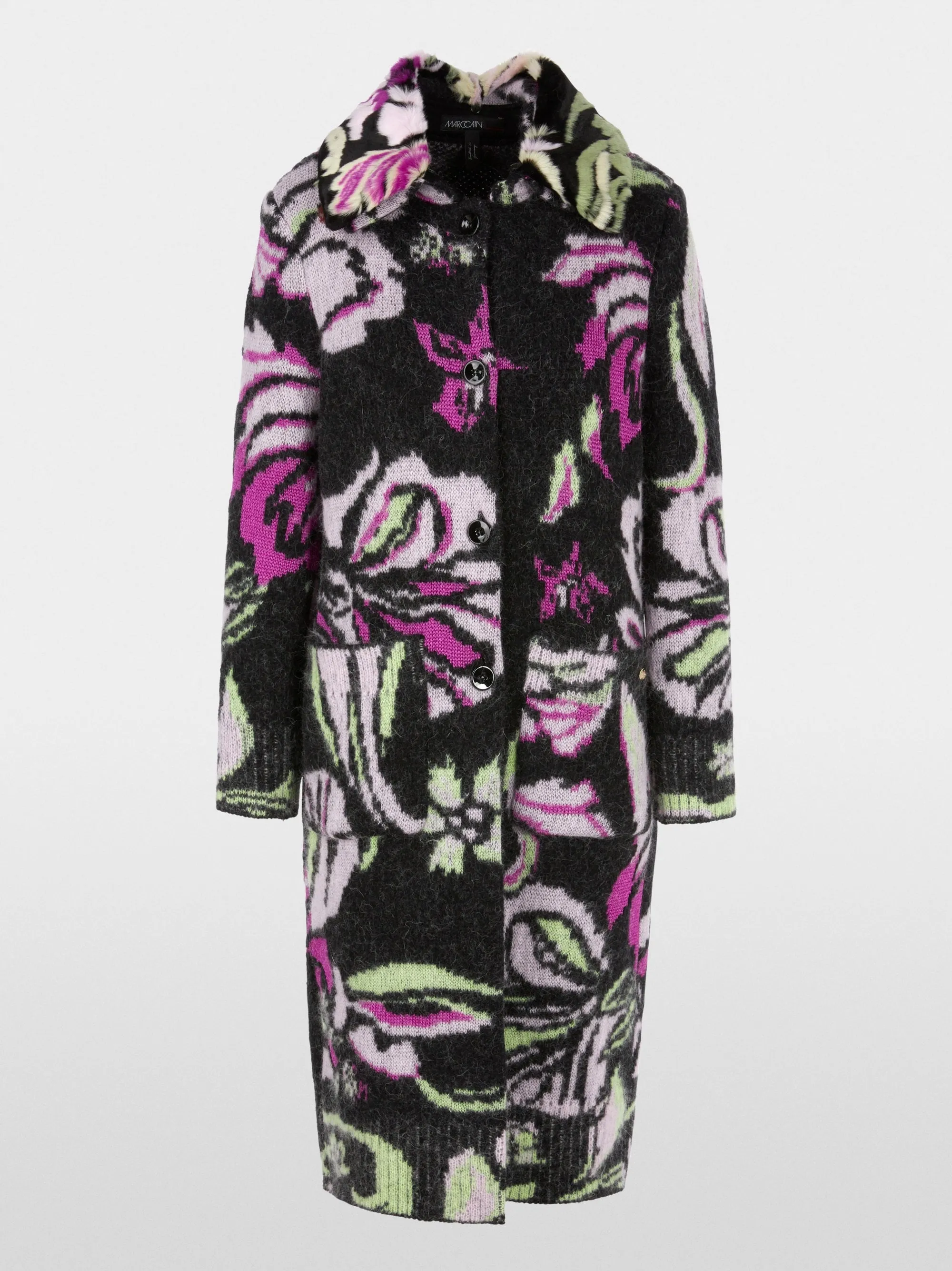 Marc Cain Knit Coat Floral Print