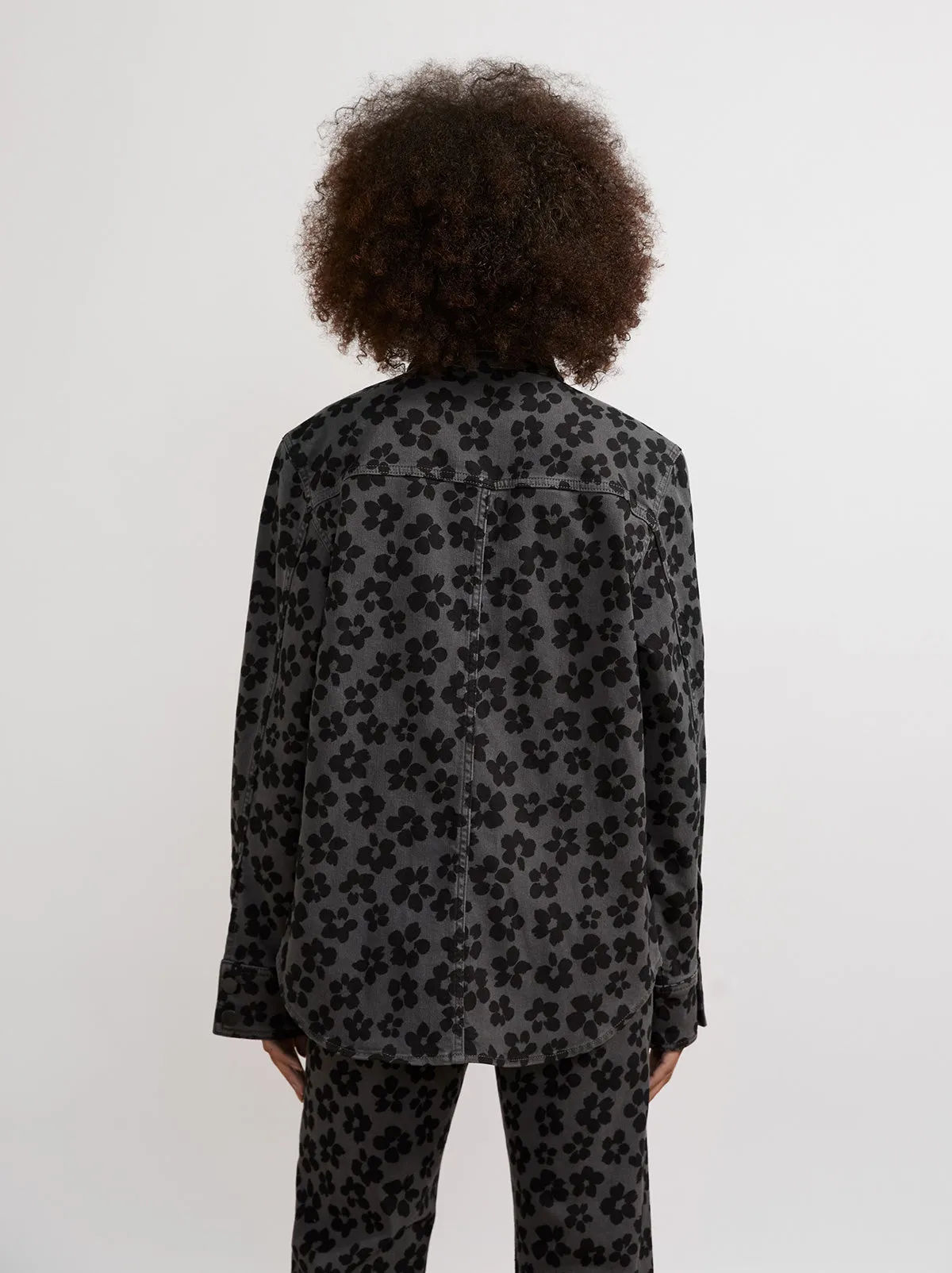 Missy Grey Floral Overshirt