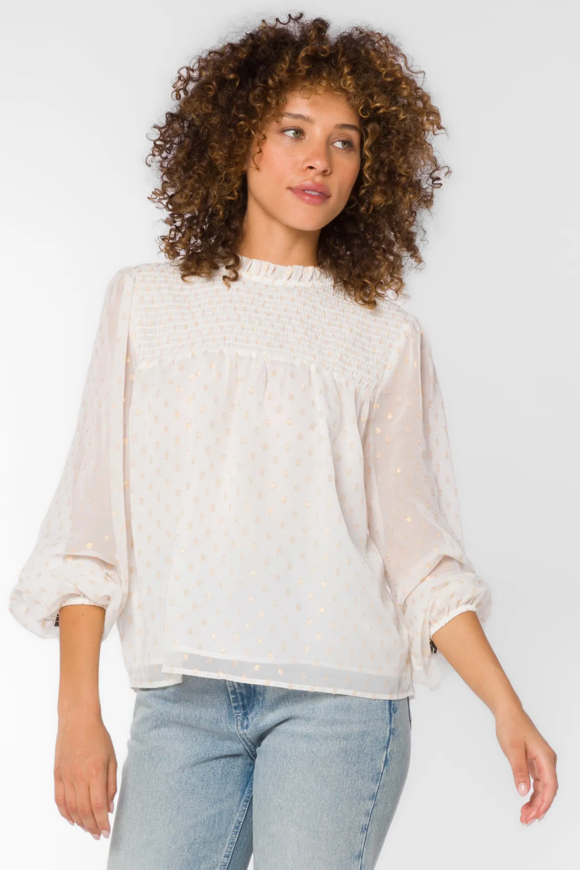 Nenna Gold Dots Blouse