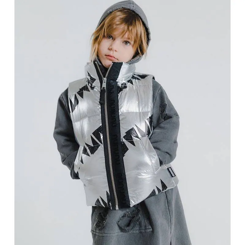 NUNUNU Down Vest Silver