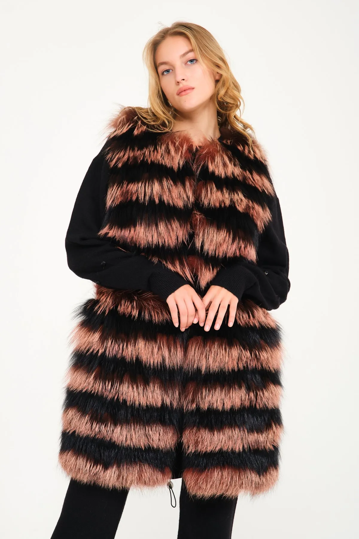 Pink Fox Fur Vest