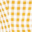 Plus Size Mustard & White Gingham Bow Blouse