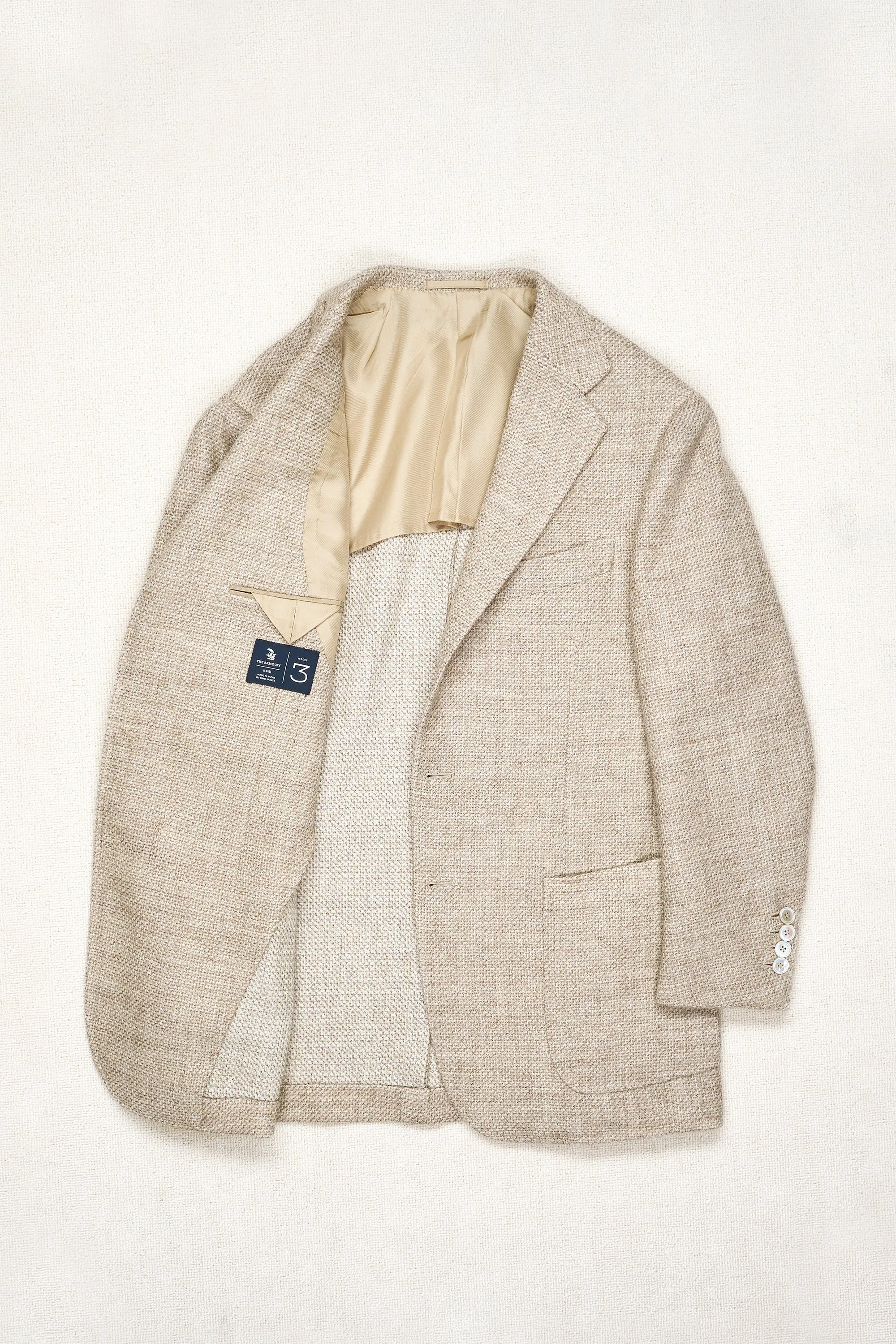 The Armoury by Ring Jacket Model 3 Beige Weave Wool Sport Coat MTM