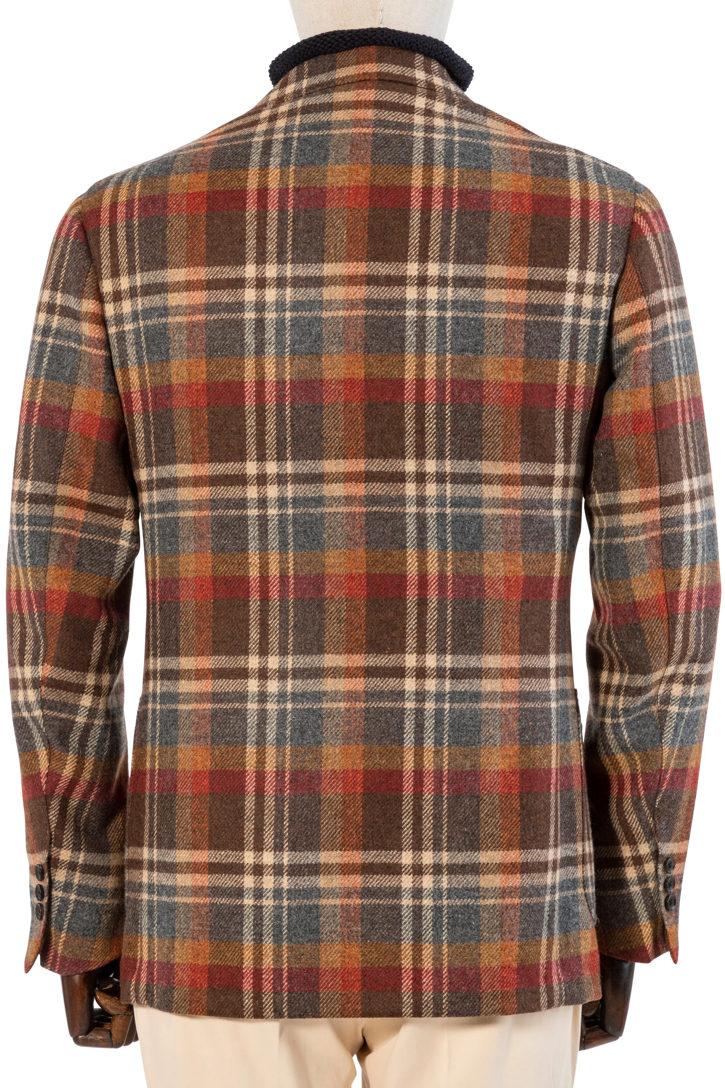 The Armoury Model 12 Red Brown Wool Check Sport Coat