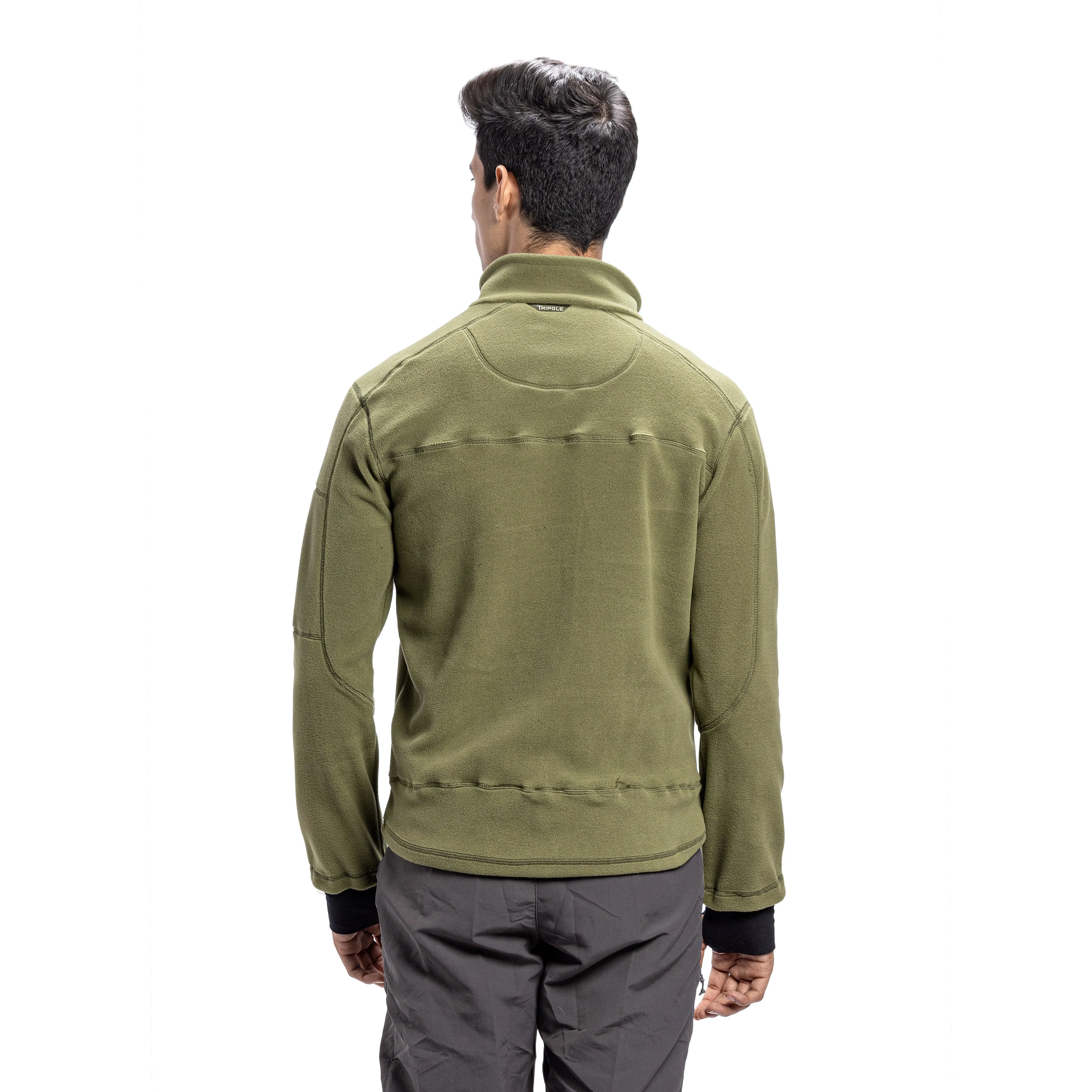 Tripole Anti-Pilling Fleece Winter Jacket and Windcheater | Pseude Green