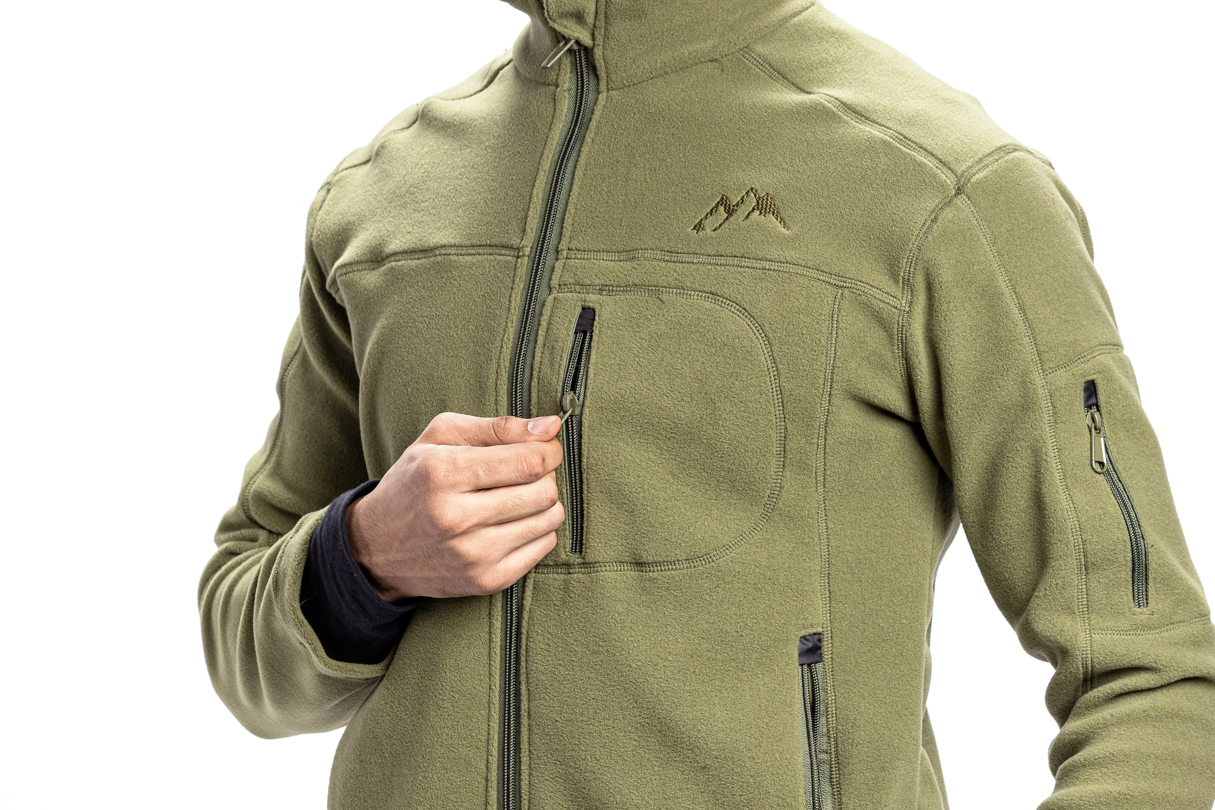 Tripole Anti-Pilling Fleece Winter Jacket and Windcheater | Pseude Green